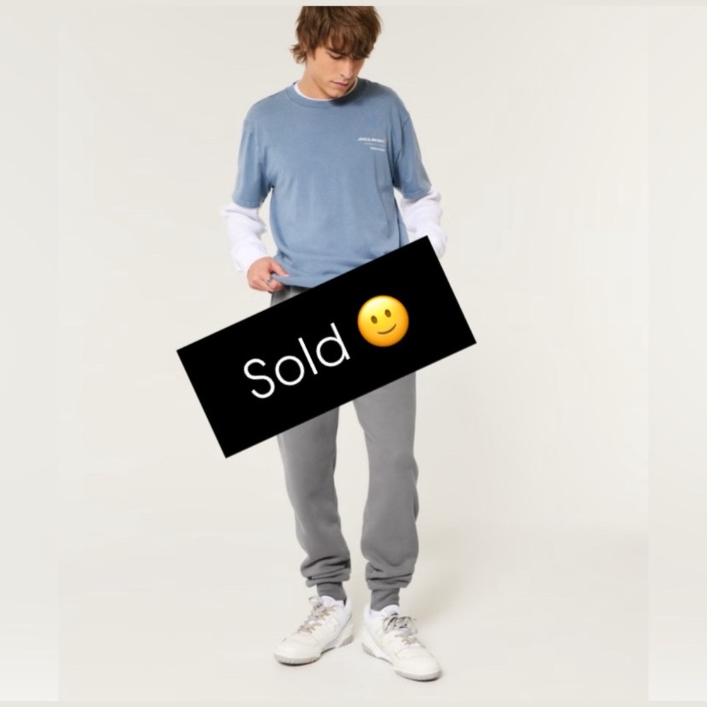 Hollister Gray boys fleece joggers